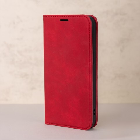 Etui Smart Suede do Samsung Galaxy S25 Edge czerwone