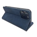 Etui Smart Suede do Samsung Galaxy S25 Edge granatowe