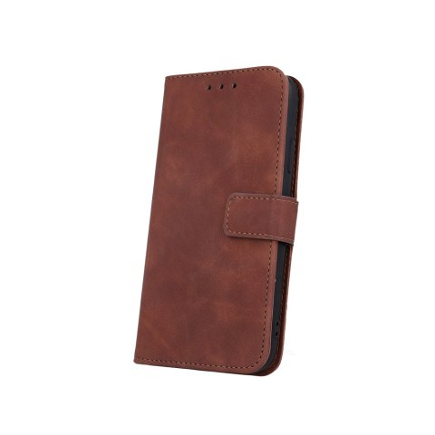 Etui Smart Velvet do Xiaomi Redmi Note 14 4G (Global) brązowe (164.84 x 78.15 x 8.16 mm)
