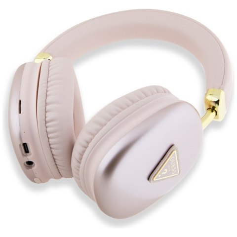 Słuchawki nauszne Guess Bluetooth 5.3 4G Triangle Logo różowy