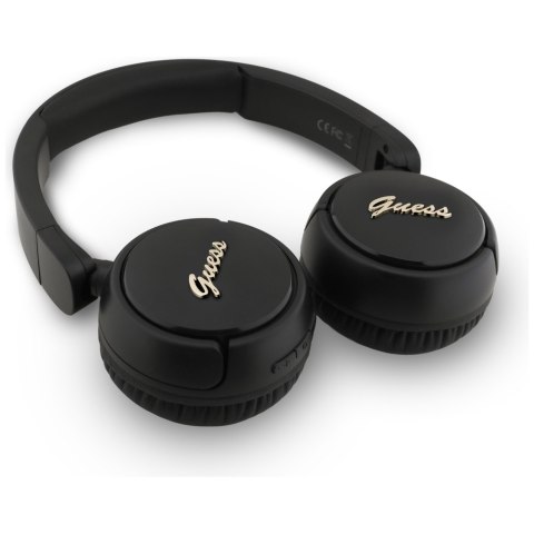 Słuchawki nauszne Guess Bluetooth 5.3 Metal Logo Script czarny