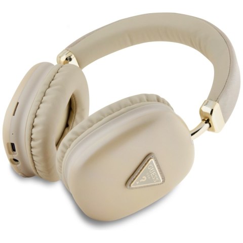 Słuchawki nauszne Guess Bluetooth 5.3 Metallic Triangle Logo złoty