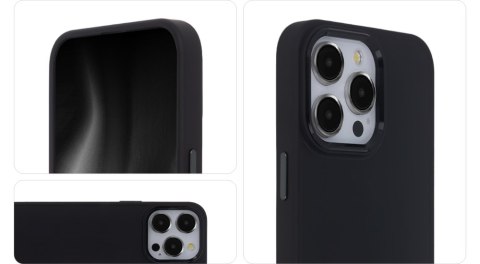 Nakładka Satin Elegant do iPhone 15 Pro Max 6,7" czarna