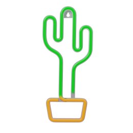 Neon LED KAKTUS pomarańcz/zielony Bat + USB FLNE02 Forever Light