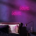 Neon LED LOVE różowy Bat + USB FLNE05 Forever Light