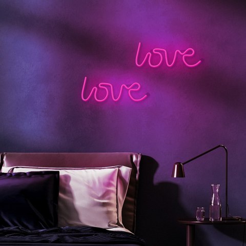 Neon LED LOVE różowy Bat + USB FLNE05 Forever Light
