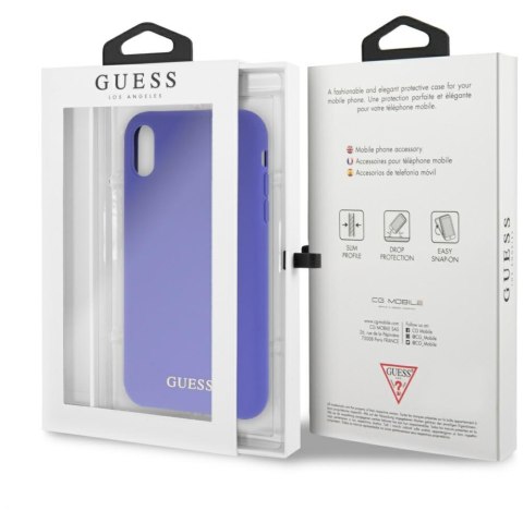Guess GUHCI61LSGLUV iPhone Xr purple/fioletowy hard case Silicone