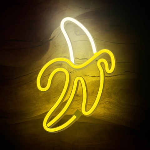 Neon LED BANAN biały żółty Bat + USB FLNE10 Forever Light