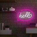 Neon LED HELLO róż biały Bat + USB FLNE15 Forever Light