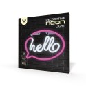 Neon LED HELLO róż biały Bat + USB FLNE15 Forever Light