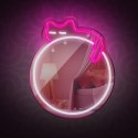Neon MIRROR LED ŚPIĄCY KOT róż biały FMNE03 Forever Light