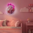 Neon MIRROR LED ŚPIĄCY KOT róż biały FMNE03 Forever Light