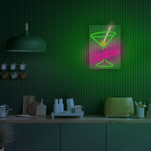 Neon PLEXI LED COCKTAILS róż zielony FPNE02X Forever Light