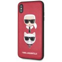 Karl Lagerfeld KLHCI65KICKCRE iPhone XsMax hardcase czerwony/red Karl & Choupette