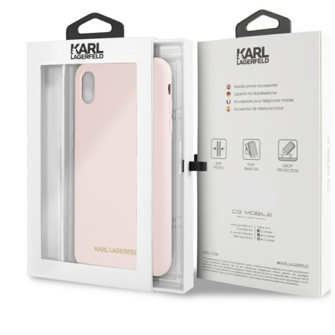 Karl Lagerfeld KLHCI65SLLPG iPhone Xs Max hardcase jasnoróżowy/light pink Silicone