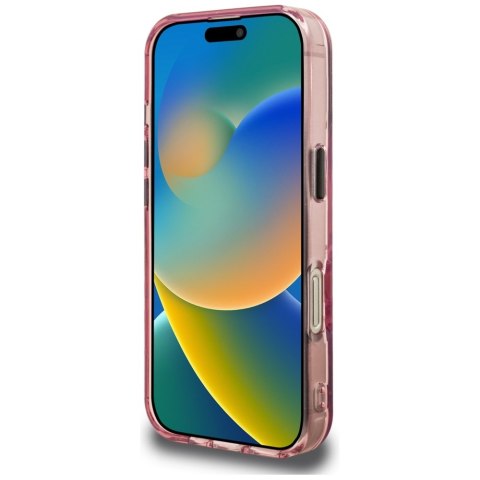 Etui Karl Lagerfeld IML Multi K&C Head Pattern do iPhone 16 Pro różowy