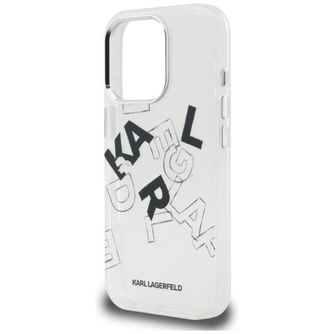 Etui Karl Lagerfeld IML Sketched Graphic do iPhone 16 Pro przezroczysty