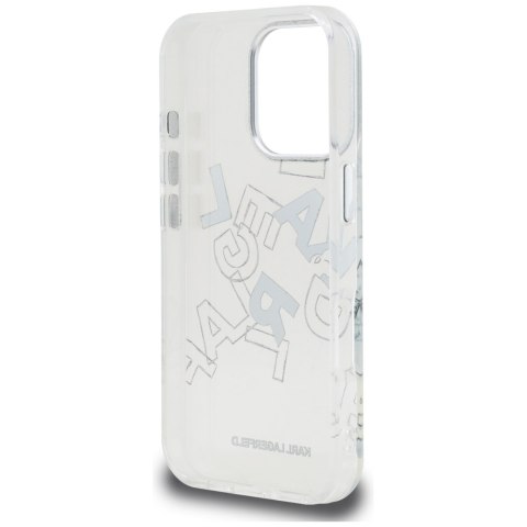 Etui Karl Lagerfeld IML Sketched Graphic do iPhone 16 Pro przezroczysty