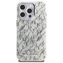 Etui Karl Lagerfeld IML Karl Script Pattern MagSafe do iPhone 16 Pro Max biały
