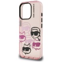 Etui Karl Lagerfeld IML Multi K&C Head Pattern do iPhone 16 Pro Max różowy