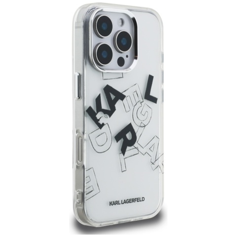 Etui Karl Lagerfeld IML Sketched Graphic do iPhone 16 Pro Max przezroczysty