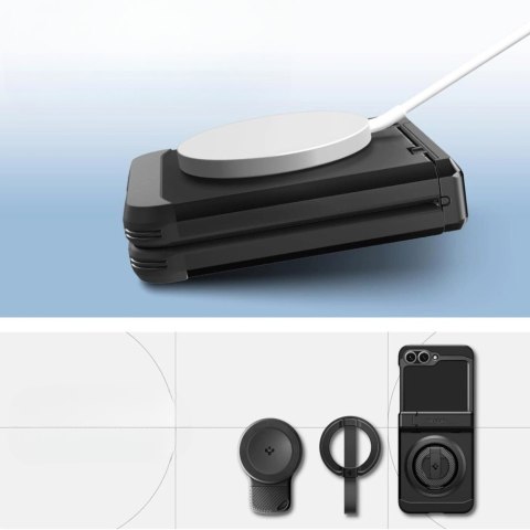 Etui Spigen Tough Armor Pro Mag MagSafe do Samsung Galaxy Z Flip6 / Z Flip7 FE czarny