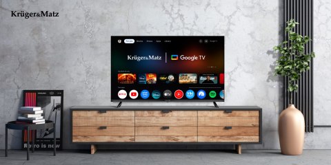 Telewizor Kruger&Matz 43" FHD Google TV, DVB-T2/S2/T/C H.265 HEVC