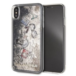Karl Lagerfeld KLHCI65KSICGO iPhone Xs Max złoty/gold hard case Iconic Liquid Glitter