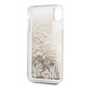 Karl Lagerfeld KLHCI65KSICGO iPhone Xs Max złoty/gold hard case Iconic Liquid Glitter