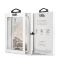 Karl Lagerfeld KLHCI65KSICGO iPhone Xs Max złoty/gold hard case Iconic Liquid Glitter