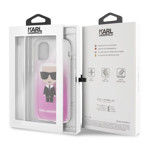 Karl Lagerfeld KLHCN58TRDFKPI iPhone 11Pro różowy/pink Gradient Ikonik Karl
