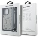 Etui Karl Lagerfeld Crossbody Grained Pattern & Logo do iPhone 16 Pro Max szary