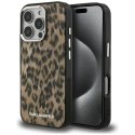 Etui Karl Lagerfeld IML Leopard Pattern MagSafe do iPhone 16 Pro Max brązowy