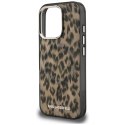 Etui Karl Lagerfeld IML Leopard Pattern MagSafe do iPhone 16 Pro Max brązowy