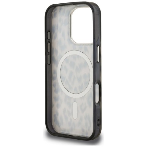 Etui Karl Lagerfeld IML Leopard Pattern MagSafe do iPhone 16 Pro brązowy