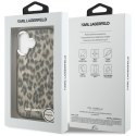 Etui Karl Lagerfeld IML Leopard Pattern MagSafe do iPhone 16 brązowy