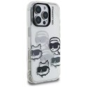 Etui Karl Lagerfeld IML Multi K&C Head Pattern do iPhone 16 Pro Max przezroczysty