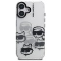 Etui Karl Lagerfeld IML Multi K&C Head Pattern do iPhone 16 przezroczysty