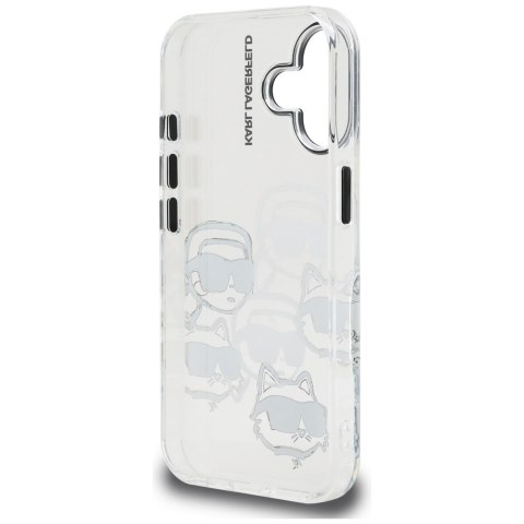 Etui Karl Lagerfeld IML Multi K&C Head Pattern do iPhone 16 przezroczysty