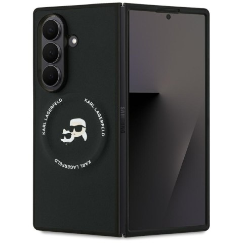 Etui Karl Lagerfeld Karl&Choupette Logo MagSafe do Samsung Galaxy Z Fold7 czarny