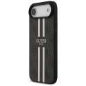 Etui Guess 4G Printed Stripes MagSafe do iPhone Air czarny