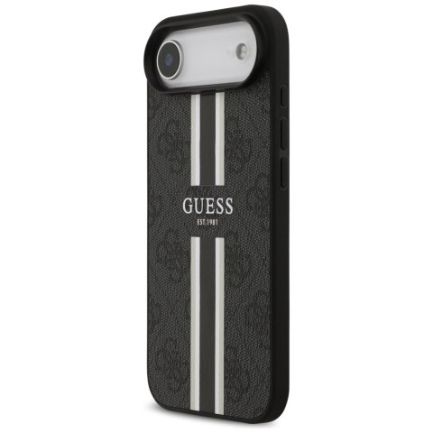 Etui Guess 4G Printed Stripes MagSafe do iPhone Air czarny