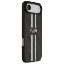 Etui Guess 4G Printed Stripes MagSafe do iPhone Air czarny