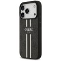 Etui Guess 4G Printed Stripes MagSafe do iPhone 17 Pro czarny