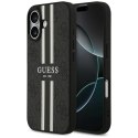 Etui Guess 4G Printed Stripes MagSafe do iPhone 17 czarny