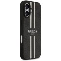 Etui Guess 4G Printed Stripes MagSafe do iPhone 17 czarny