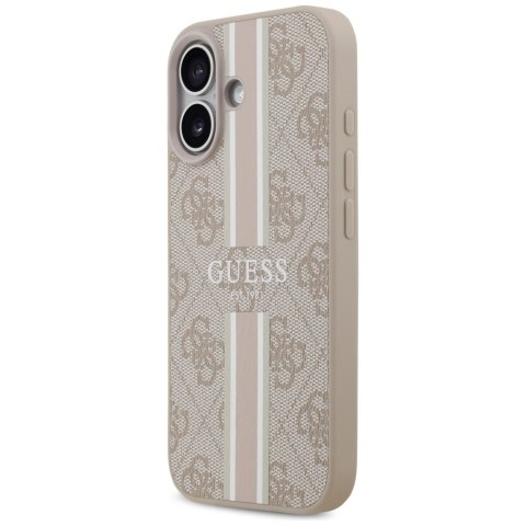 Etui Guess 4G Printed Stripes MagSafe do iPhone 17 różowy