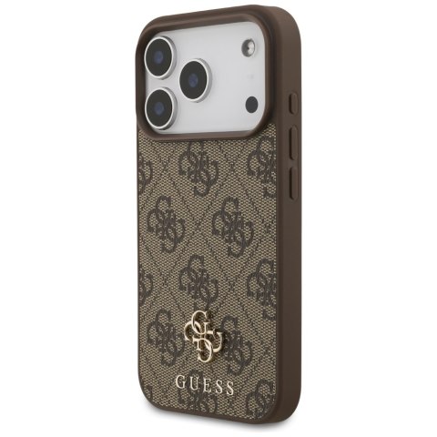 Etui Guess 4G Small Classic Logo MagSafe do iPhone 17 Pro brązowy
