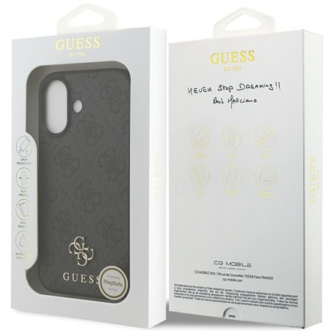 Etui Guess 4G Small Classic Logo MagSafe do iPhone 17 czarny