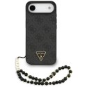Etui Guess 4G Strap Triangle Logo MagSafe do iPhone Air czarny